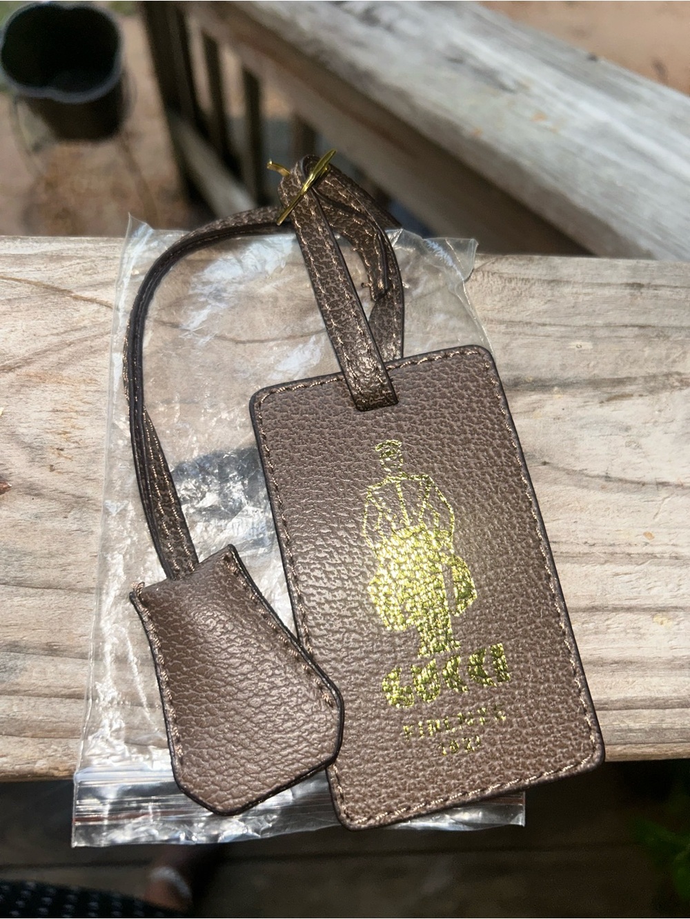 Gucci Brown Monogram Tote with Green and Red Stripe Center - Picture 3 of 6